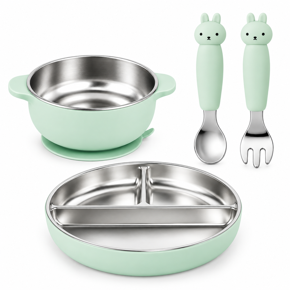 Ivalo Mealtime Combo (1 pc Bowl + 1 Set Fork & Spoon + 1 Pc Plate)
