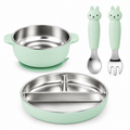 Ivalo Mealtime Combo (1 pc Bowl + 1 Set Fork & Spoon + 1 Pc Plate)