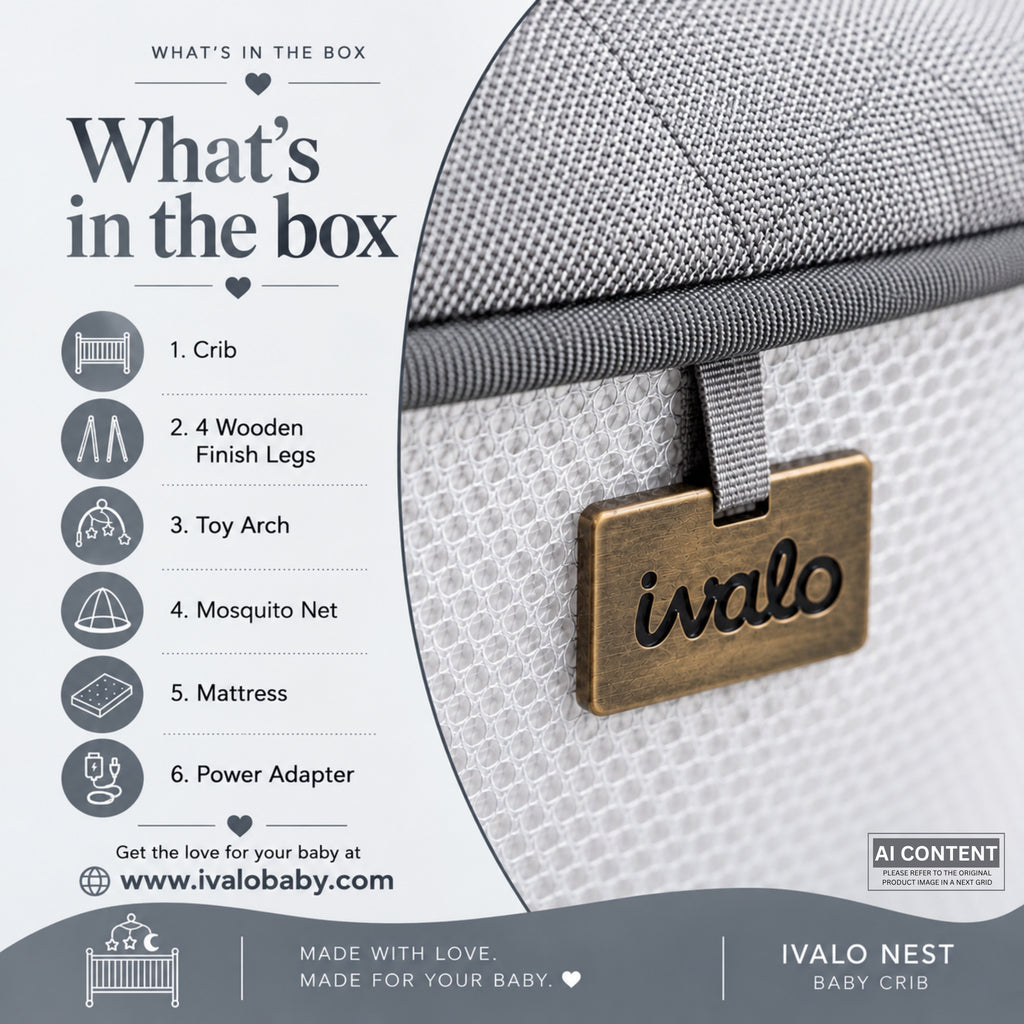 Ivalo Nest — Automatic Soothing Crib For Baby (Arctic Grey)